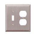 Amerelle Amerelle 163TDBN 1 Toggle 1 Duplex Wall Plate  Brushed Nickel 3501467